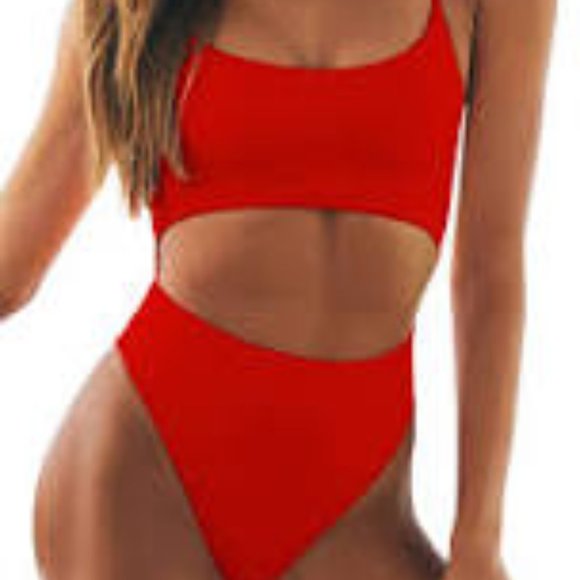 LeiSup Other - Women' Spaghetti Strap Monokini Swimsuit Red Small
